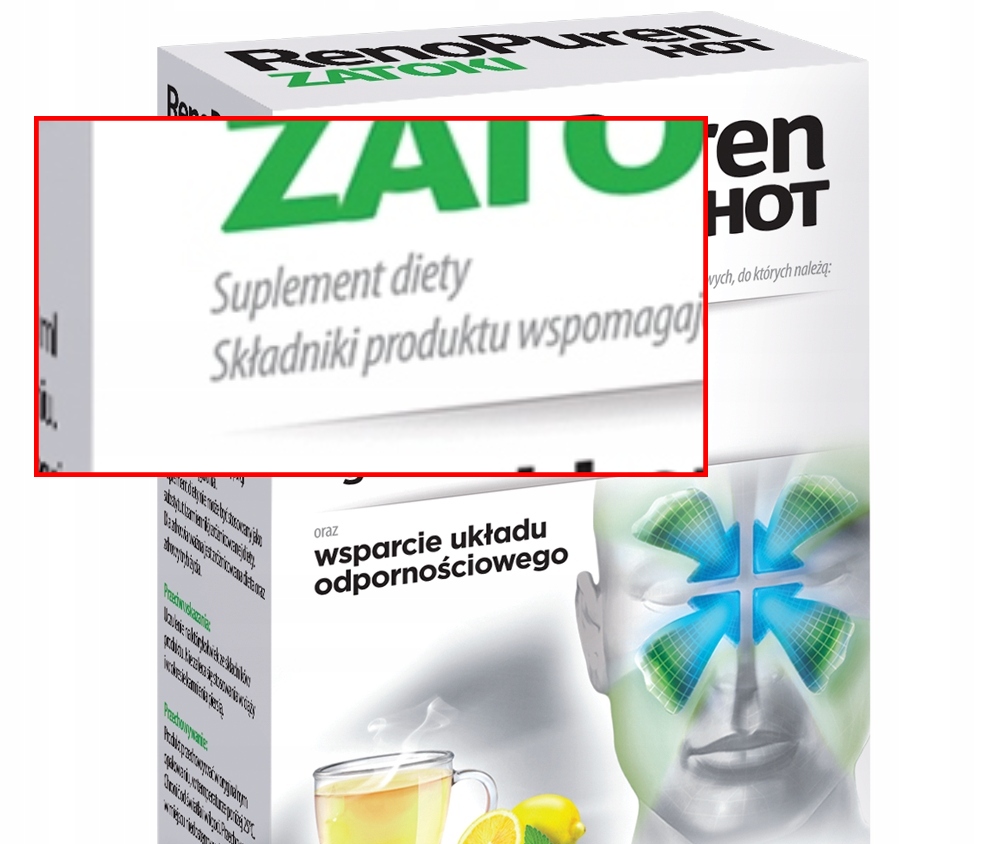 RenoPuren Zatoki Hot O Smaku Cytrynowo Miętowym 8 Saszetek