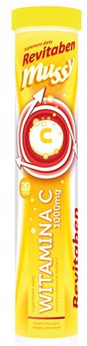 Revitaben Mussy Witamina C 1000 mg 20 tabletek musujących smak cytrynowy