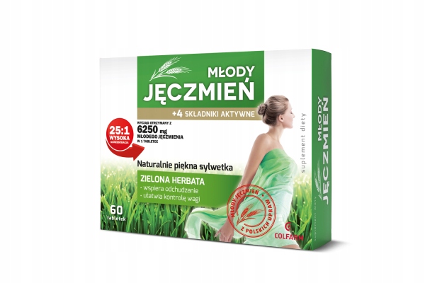 Młody jęczmień. Odchudzanie, detoksykacja 60 szt.