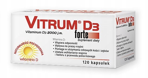 Vitrum D3 2000 Forte Odporność Zdrowe Kości 120kap