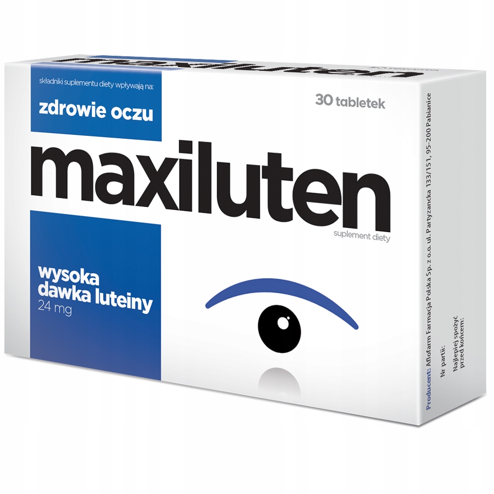 Maxiluten 24mg Luteiny Zdrowy Wzrok 30 Tabletek