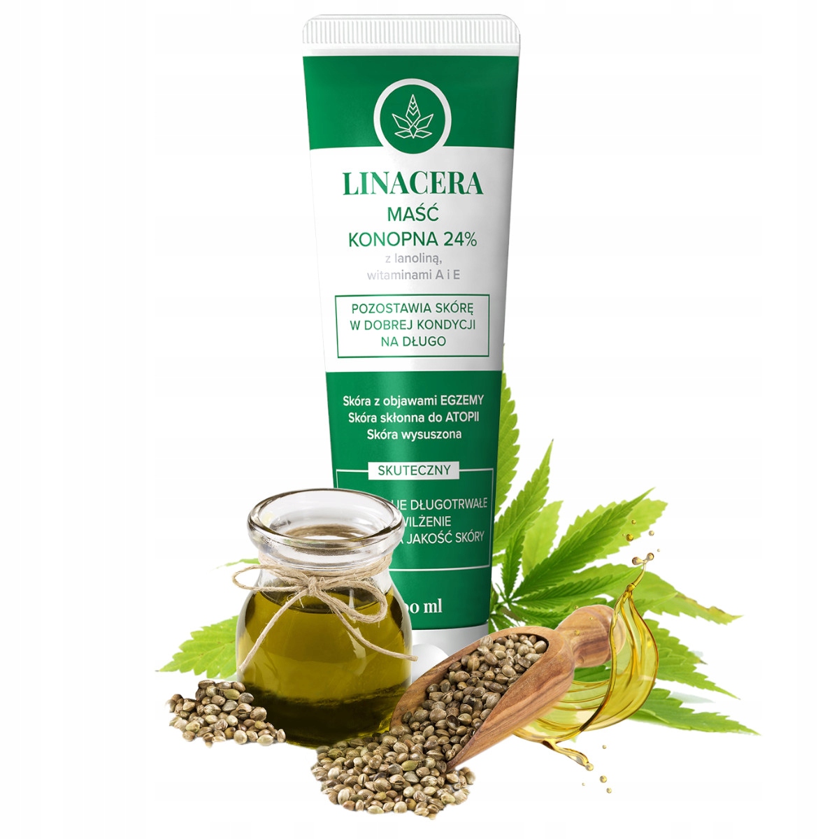 Linacera maść konopna 24% z lanoliną witam
