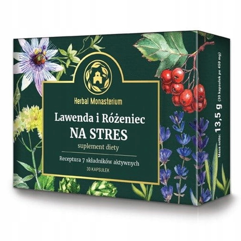 Lawenda I Różeniec Ashwagandha Na Stres Herbal Pharmaceuticals 30 Sztuk