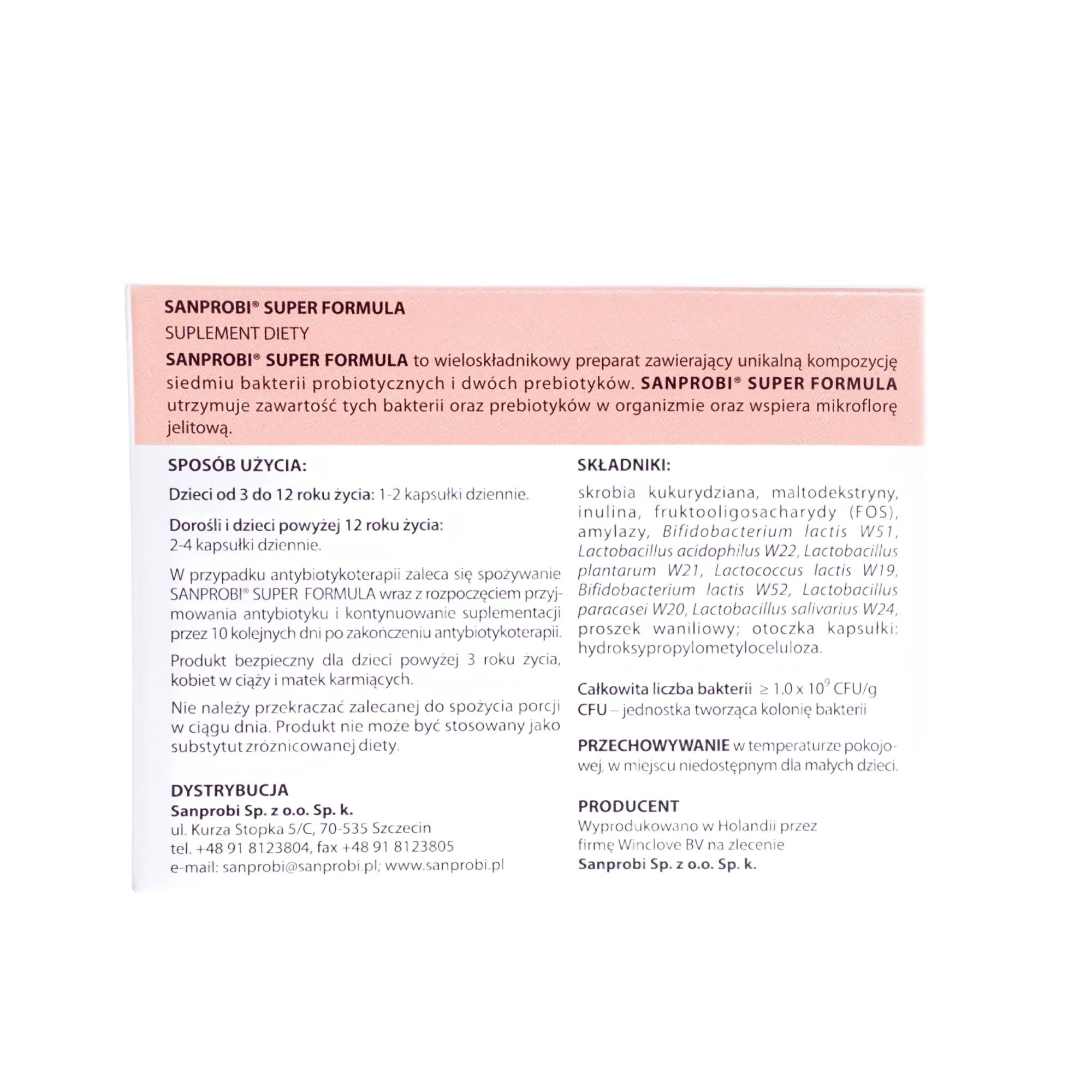 Sanprobi Super Formula 40 Kapsułek