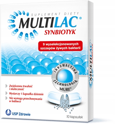 Multilac Synbiotyk Probiotyk + Prebiotyk 10 kaps.