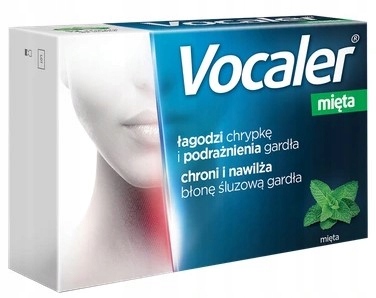 Vocaler Miętowy Łagodzi Chrypkę I Podrażnienia Gardła 12 Pastylek Do Ssania
