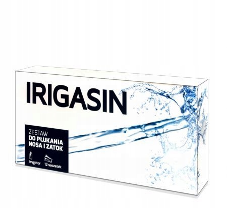 Irigasin Zestaw Do Płukania Nosa I Zatok, Saszetki 12 Sztuk + Irygator