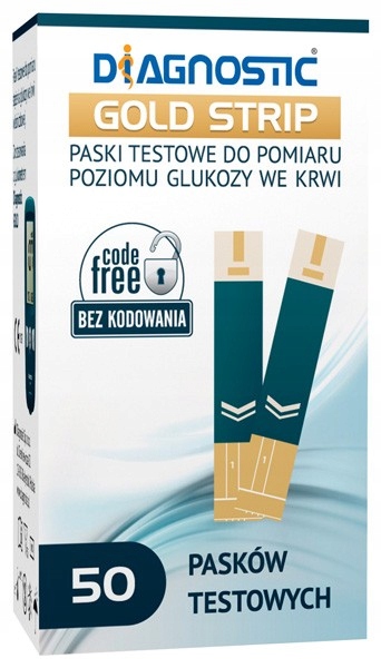 Diagnostic Gold Strip testpask. 50pask.